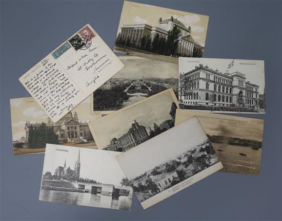 A collection of mixed topographical humorous etc postcards